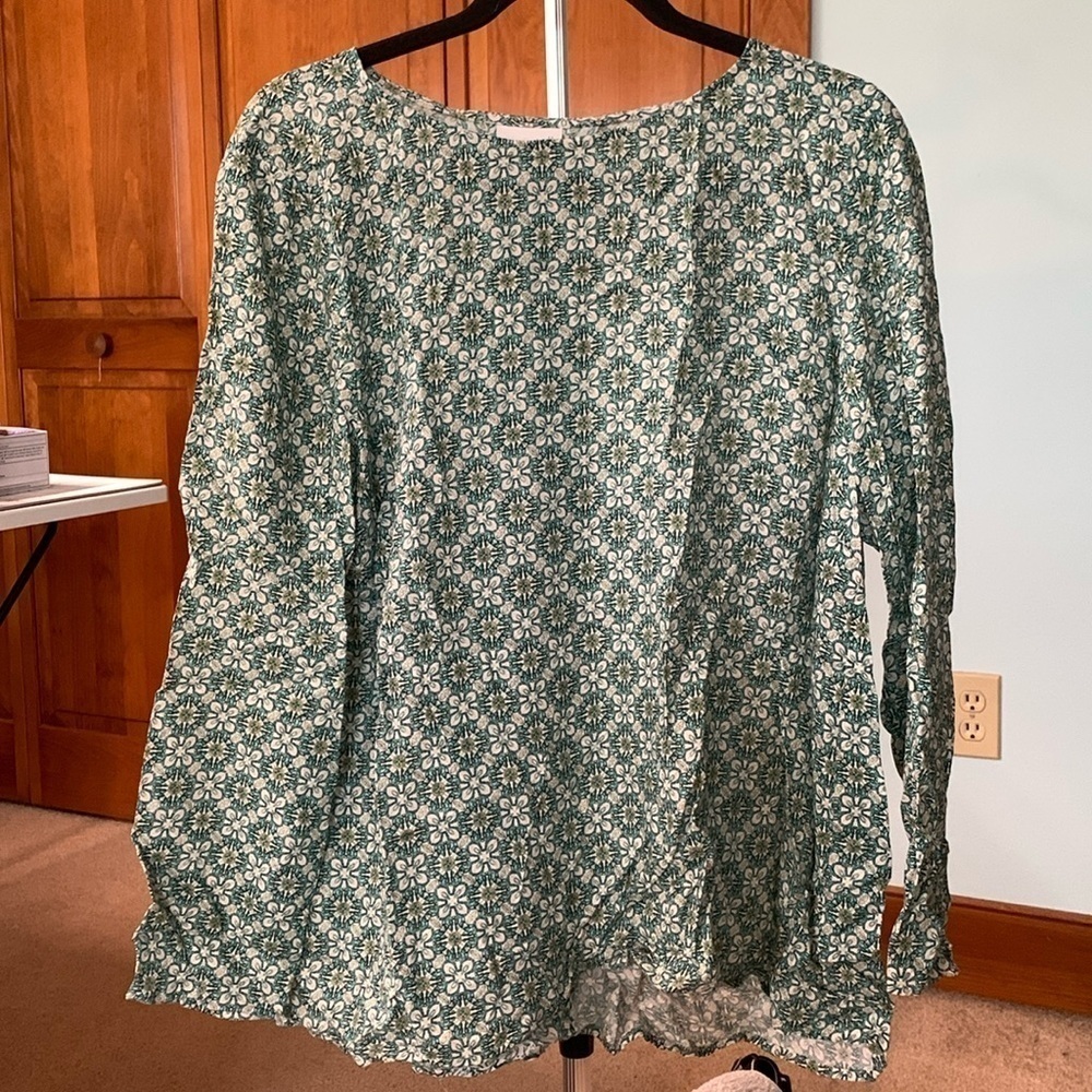 Lovely J Jill Boho Tunic Blouse Size Large NWOT